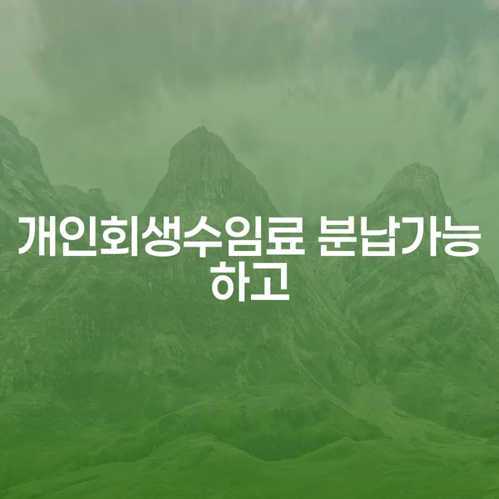 제주시 지급명령개인회생 채무 효과적인 해결방법 추천하는 곳